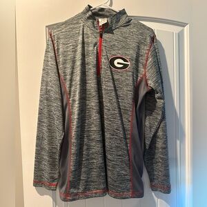 Gray and Red Georgia Bulldogs Pullover